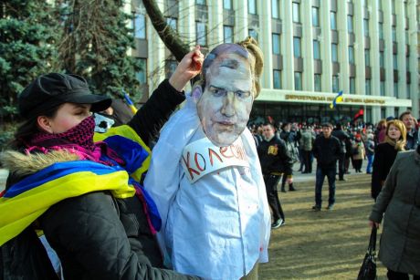 В Днепропетровске повесили чучело Колесникова