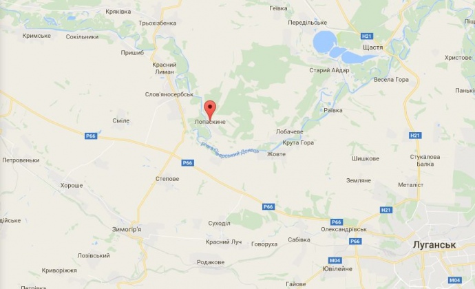 Лопаскине на мапі