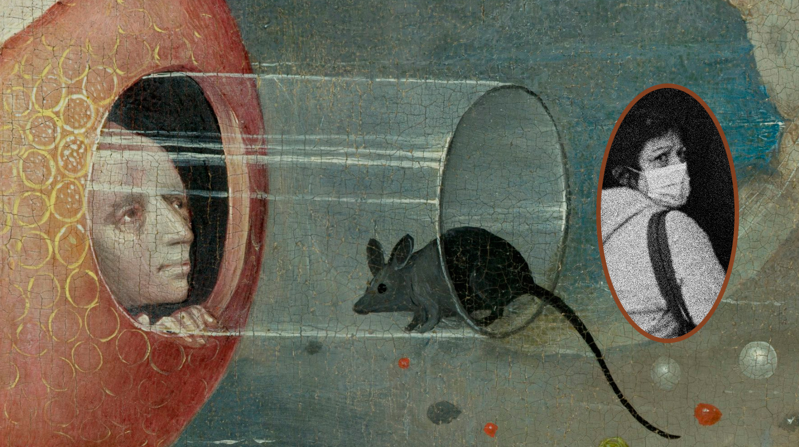 У колажах до цього тексту використані фрагменти робіт Ієроніма Босха та Пітера Брейгеля