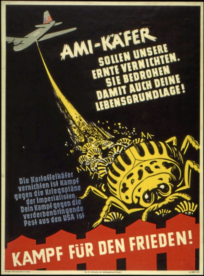 Пропагандисти із соціалістичних країн наполягали, що саме США були головною причиною появи колорадських жуків у Східній Німеччині та інших країнах соцтабору