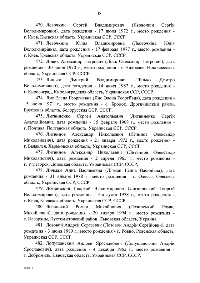 Страница из постановления правительства РФ