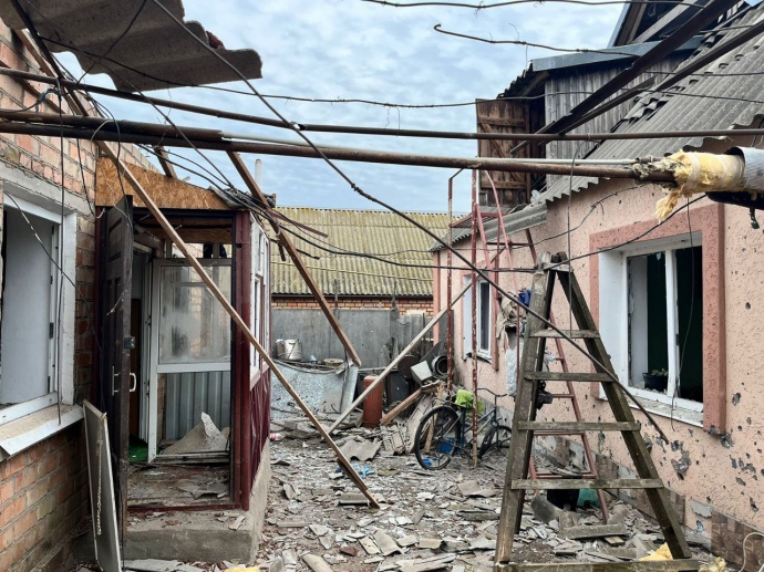 наслідки обстрілу Нікопольщини 6 січня, фото ОВА