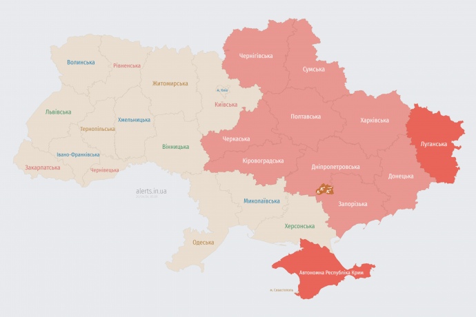 Мапа alerts.in.ua