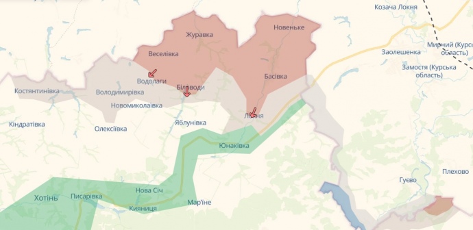 Ситуація на Сумщині станом на 30 травня, deepstatemap