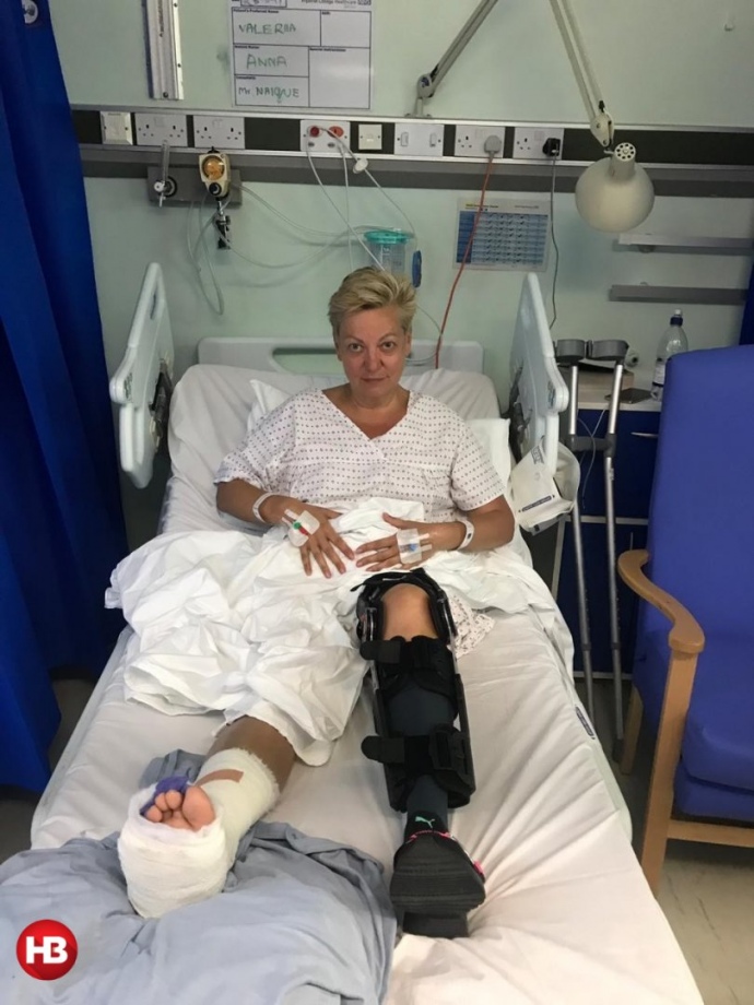 Екс-глава НБУ надіслала відео із лондонського госпіталю.